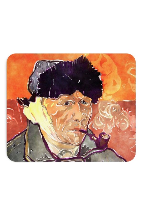 Van Gogh - Kulağı Bandajlı Otoportre Tablo Baskılı Dikdörtgen Mousepad - Görsel 2
