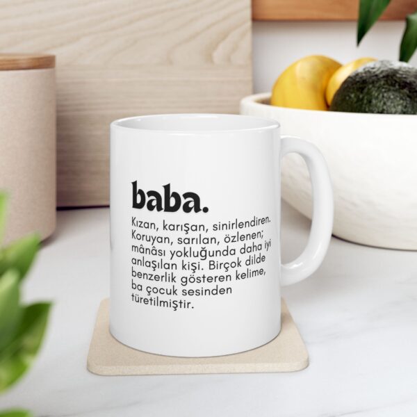 Baba Kızan Karışan Babalar Günü - Doğum Günü Hediyesi - Hediye Porselen Kupa Bardak