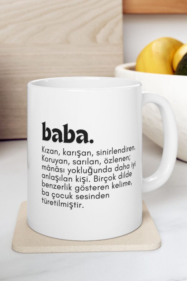 Baba Kızan Karışan Babalar Günü – Doğum Günü Hediyesi – Hediye Porselen Kupa Bardak