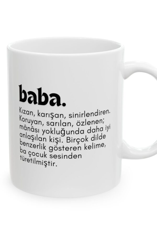 Baba Kızan Karışan Babalar Günü – Doğum Günü Hediyesi – Hediye Porselen Kupa Bardak