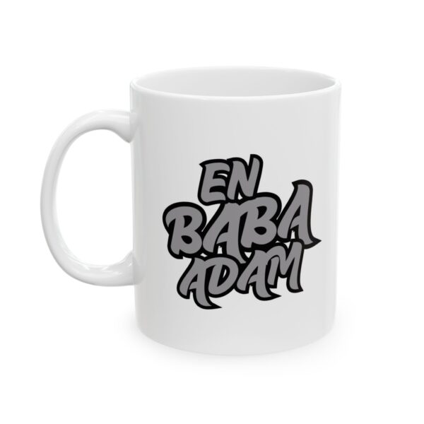 En Baba Adam Siyah Gri renklerde Babalar Günü - Doğum Günü Hediyesi - Hediye Porselen Kupa Bardak - Görsel 2