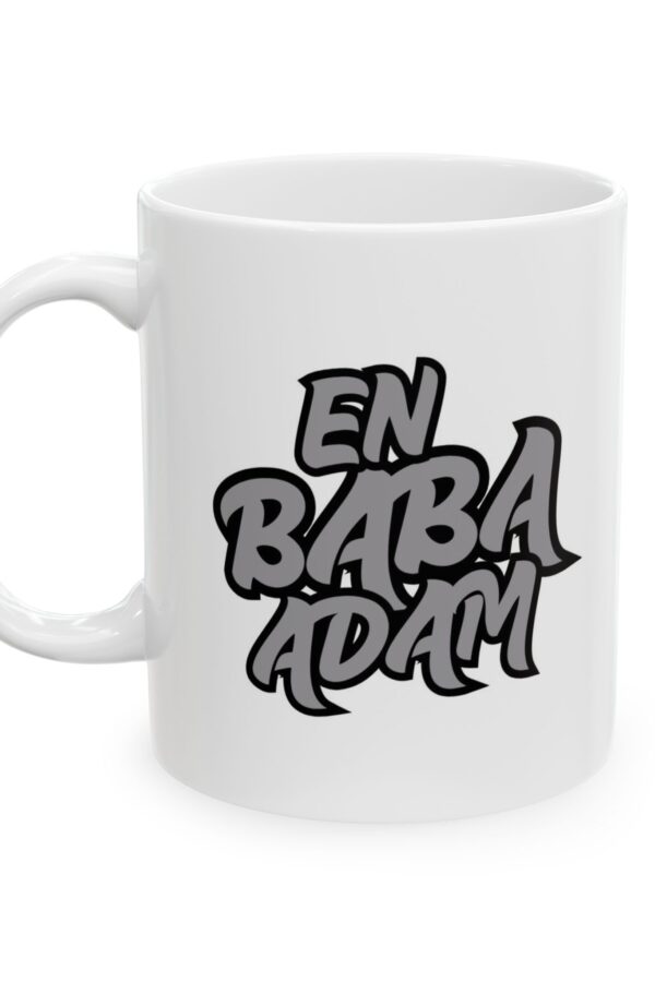 En Baba Adam Siyah Gri renklerde Babalar Günü – Doğum Günü Hediyesi – Hediye Porselen Kupa Bardak