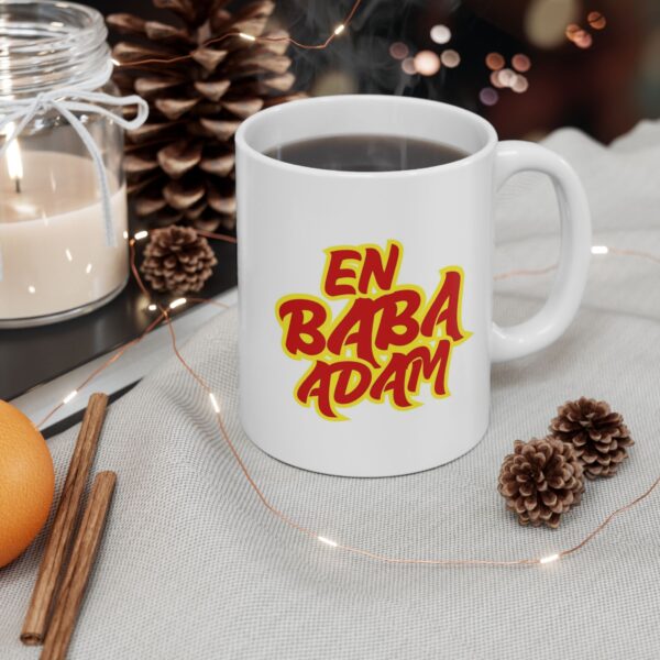En Baba Adam Sarı Kırmızı renklerde Babalar Günü - Doğum Günü Hediyesi - Hediye Porselen Kupa Bardak - Görsel 4