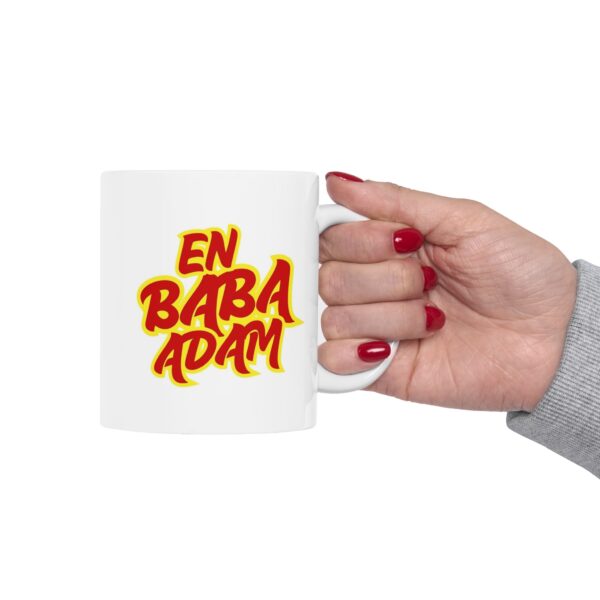 En Baba Adam Sarı Kırmızı renklerde Babalar Günü - Doğum Günü Hediyesi - Hediye Porselen Kupa Bardak - Görsel 6