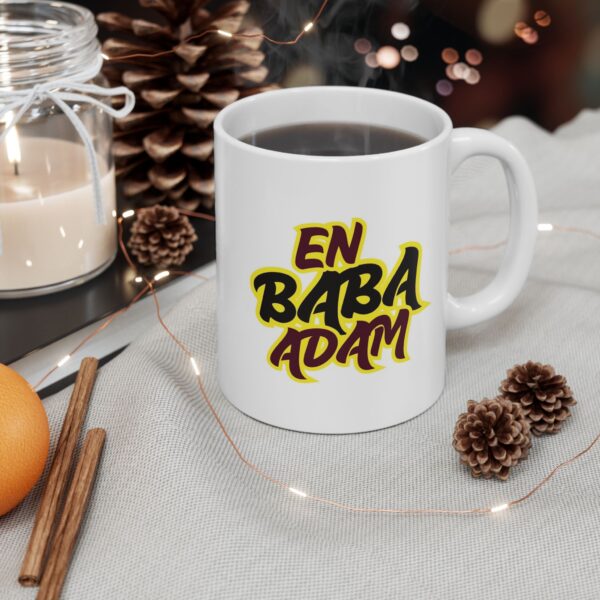En Baba Adam Sarı Siyah renklerde Babalar Günü - Doğum Günü Hediyesi - Hediye Porselen Kupa Bardak - Görsel 4