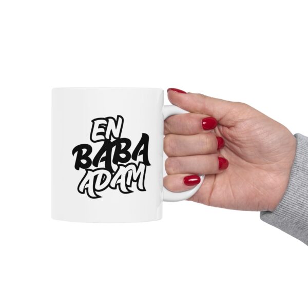 En Baba Adam Siyah Beyaz2 renklerde Babalar Günü - Doğum Günü Hediyesi - Hediye Porselen Kupa Bardak - Görsel 6
